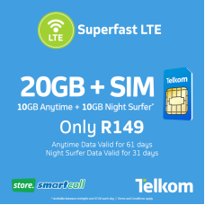SIM Only + 20GB Telkom Data Bundle